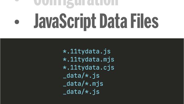 JavaScript Data Files can use ESM