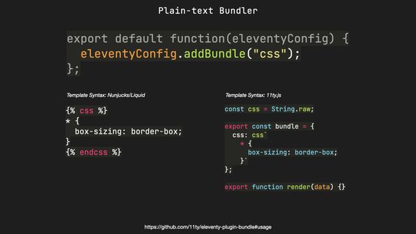 eleventyConfig.addBundle(