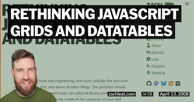 Rethinking JavaScript Grids and DataTables