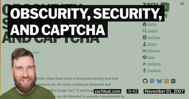 Obscurity, Security, and Captcha