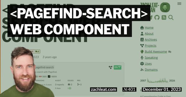 pagefind-search Web Component