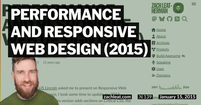 Performance and Responsive Web Design (2015)