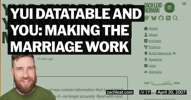 YUI DataTable and You: Making the Marriage Work