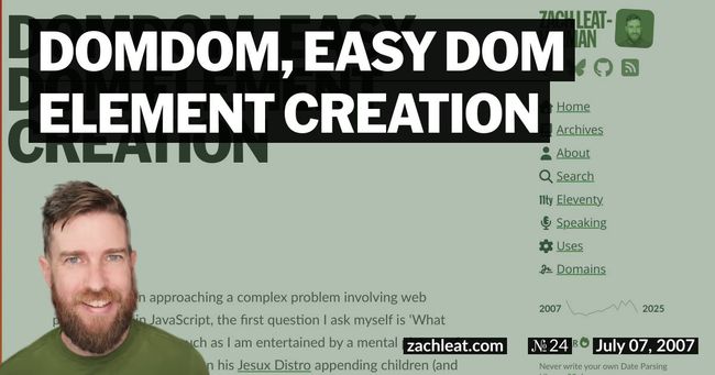 DOMDom, easy DOM Element Creation