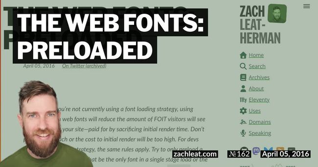 The Web Fonts: Preloaded