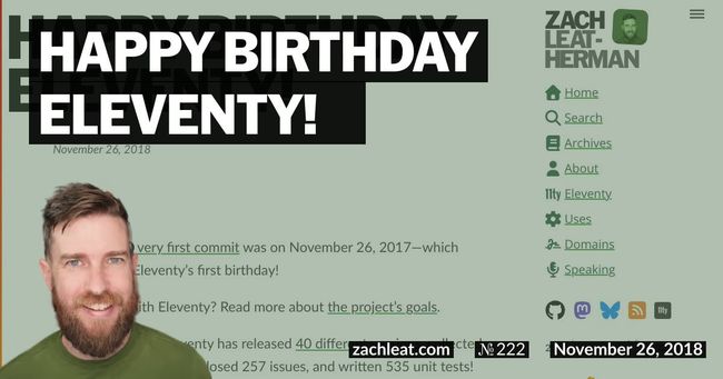 Happy Birthday Eleventy! 🎉