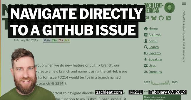 Navigate directly to a GitHub Issue