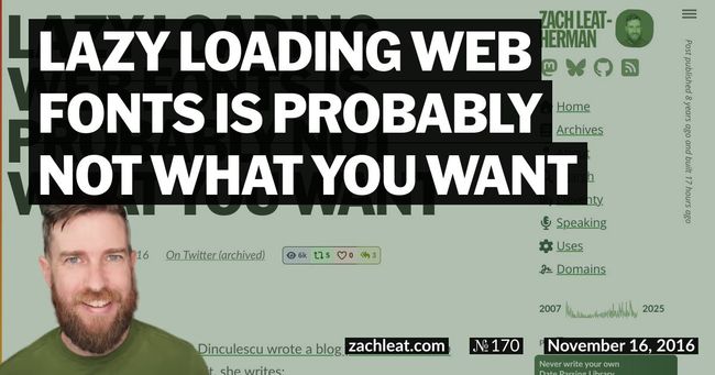 Lazy Loading Web Fonts Is Probably Not What You Want