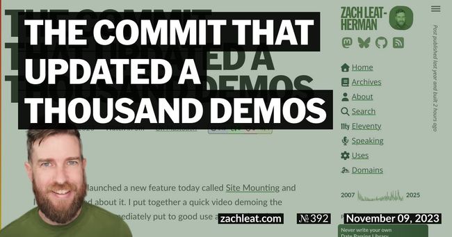 The Commit that Updated a Thousand Demos