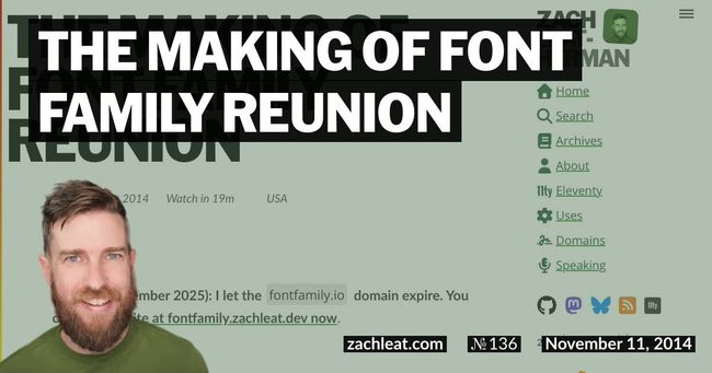 The Making of Font Family Reunion