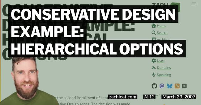 Conservative Design Example: Hierarchical Options