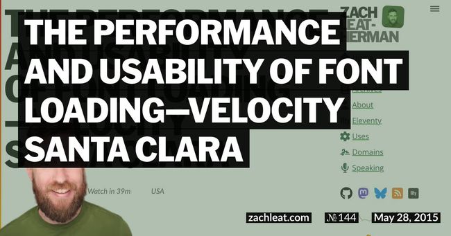 The Performance and Usability of Font Loading—Velocity Santa Clara