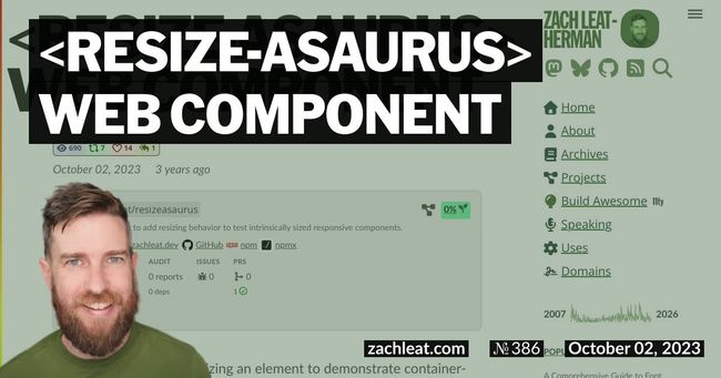 resize-asaurus Web Component