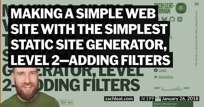 Making a Simple Web Site with the Simplest Static Site Generator, Level 2—Adding Filters