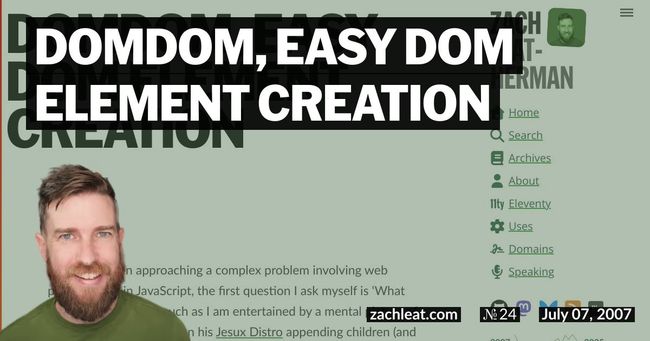 DOMDom, easy DOM Element Creation