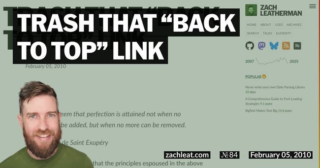 Trash that “Back to Top” Link