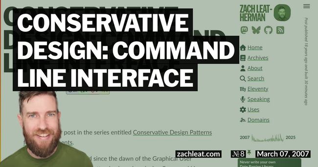 Conservative Design: Command Line Interface