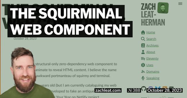The Squirminal Web Component