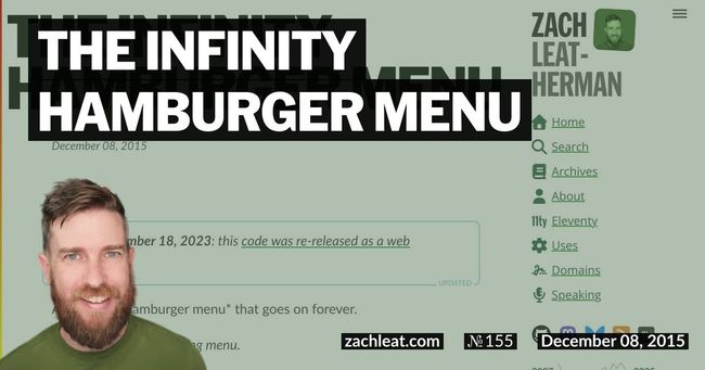 The Infinity Hamburger Menu