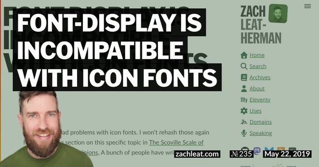 font-display is Incompatible with Icon Fonts