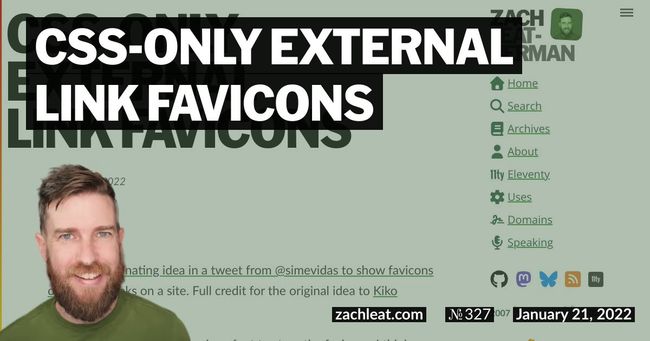CSS-only External Link Favicons