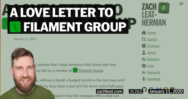 A Love Letter to Filament Group
