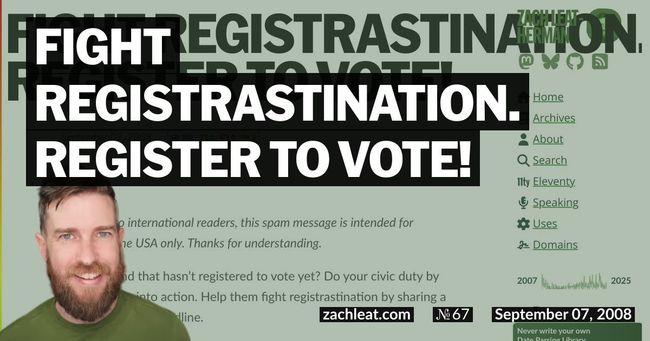 Fight Registrastination. Register to vote!