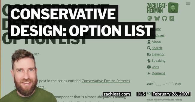 Conservative Design: Option List