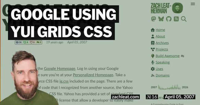 Google Using YUI Grids CSS
