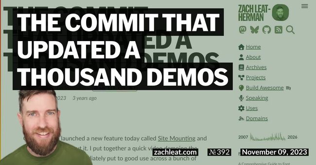 The Commit that Updated a Thousand Demos