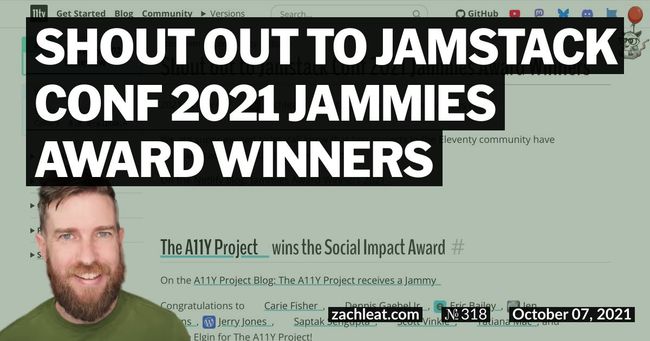 Shout out to Jamstack Conf 2021 Jammies Award Winners