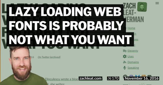 Lazy Loading Web Fonts Is Probably Not What You Want