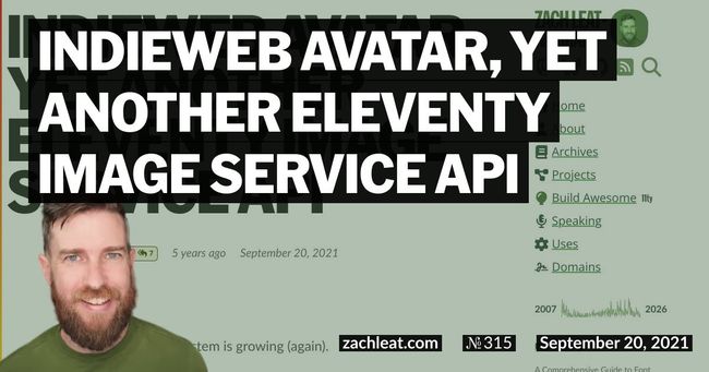 IndieWeb Avatar, yet another Eleventy Image Service API