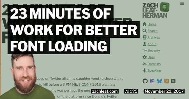 23 Minutes of Work for Better Font Loading