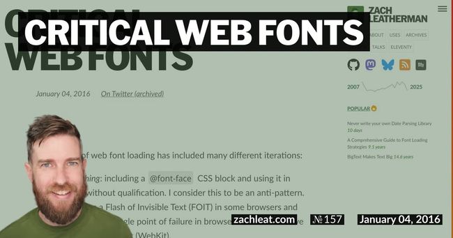Critical Web Fonts