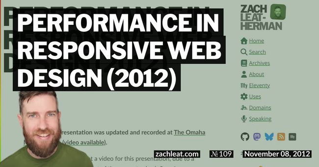 Performance in Responsive Web Design (2012)
