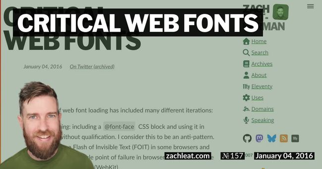 Critical Web Fonts