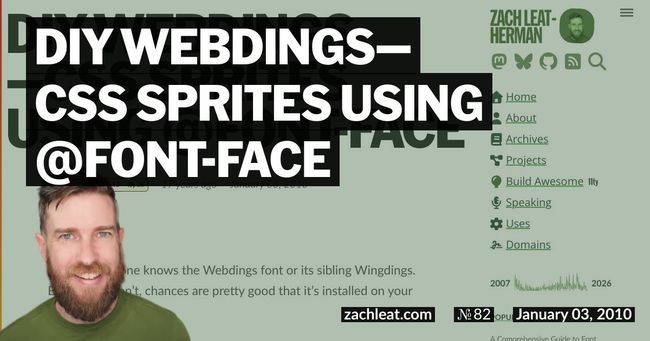 DIY Webdings—CSS Sprites using @font-face