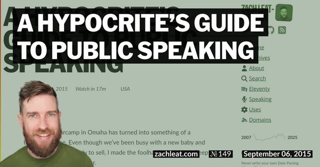 A Hypocrite’s Guide to Public Speaking