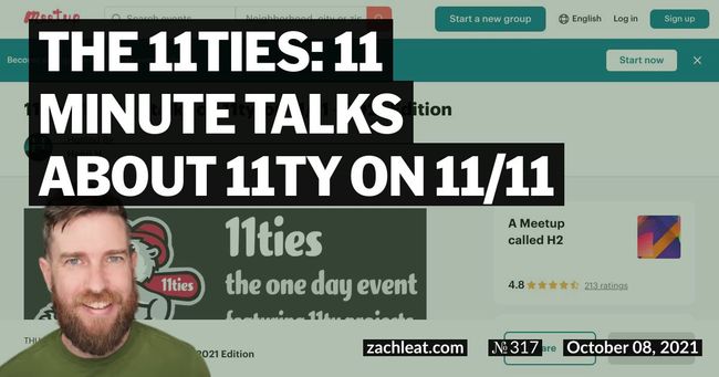 The 11ties: 11 Minute Talks about 11ty on 11/11