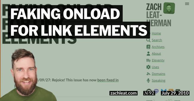 Faking Onload for Link Elements