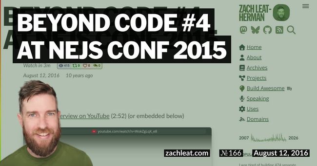 Beyond Code #4 at NEJS CONF 2015
