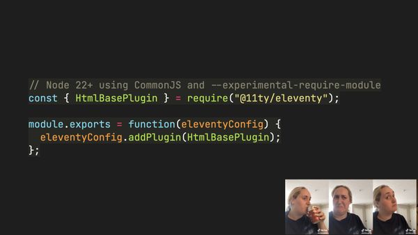 Though if you’re using Node 22+ and `--experimental-require-module` you can still require("@11ty/eleventy");