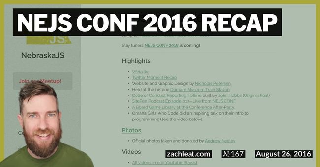 NEJS CONF 2016 Recap