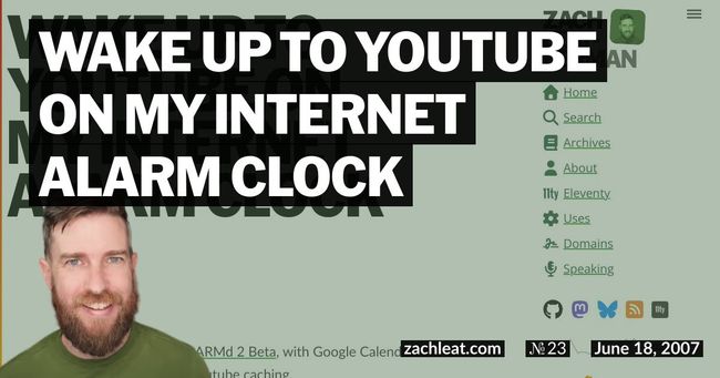 Wake up to YouTube on my Internet Alarm Clock