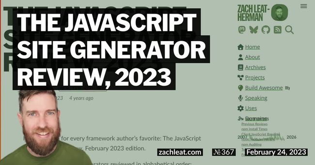 The JavaScript Site Generator Review, 2023