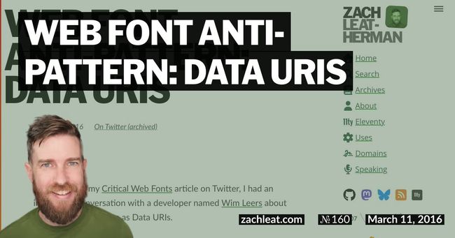 Web Font Anti-pattern: Data URIs