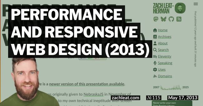 Performance and Responsive Web Design (2013)