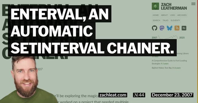 enterval, an automatic setInterval chainer.