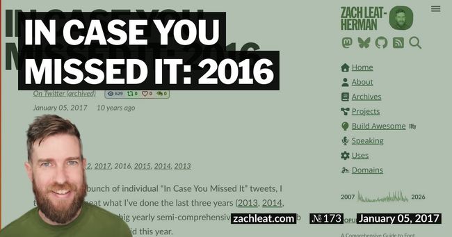 In Case You Missed It: 2016